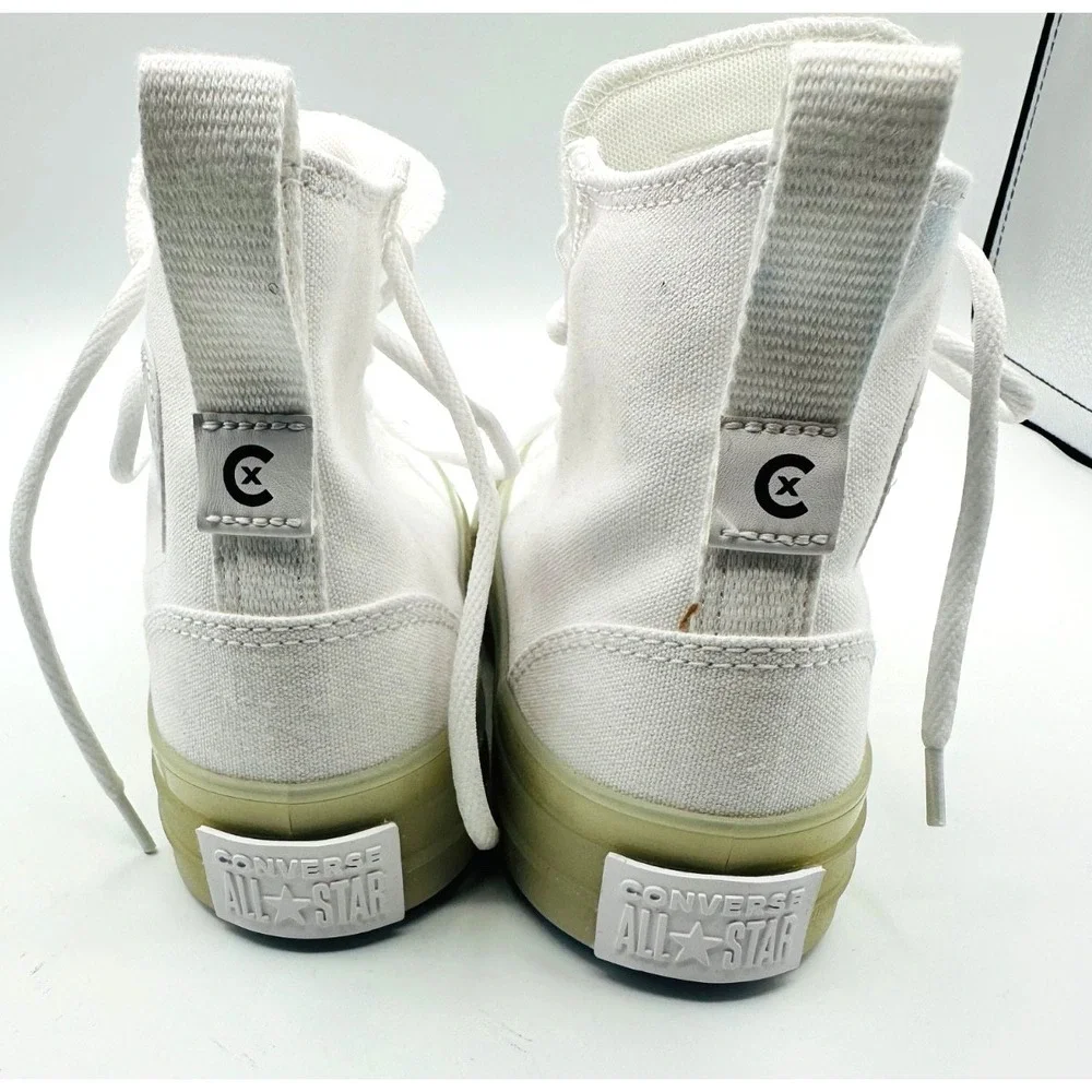 Converse CX High Top White Canvas Sneakers Glow Sole Men's 6 Women's 8 - Picture 9 of 12